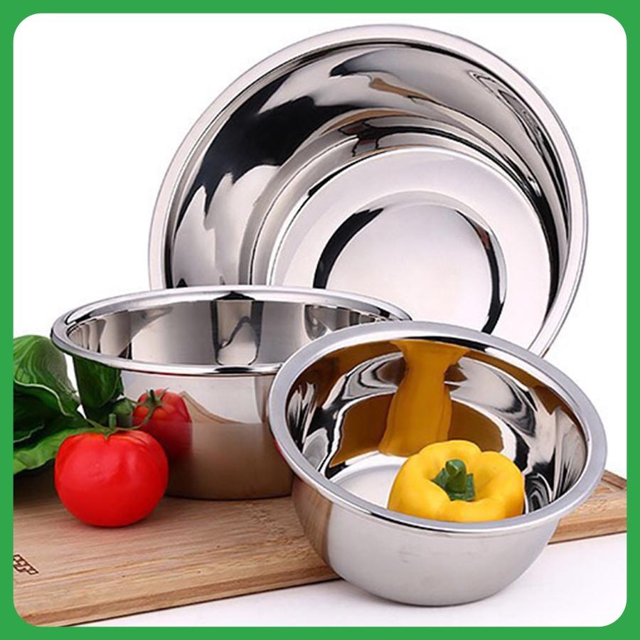 Chậu Rửa Inox Đa Năng Tiện Lợi Sương Mai Chất Liệu Dày Dặn Bền Bỉ Có Khả Năng Chống Bám Bụi Đủ Size 14-16-20- 22-24cm