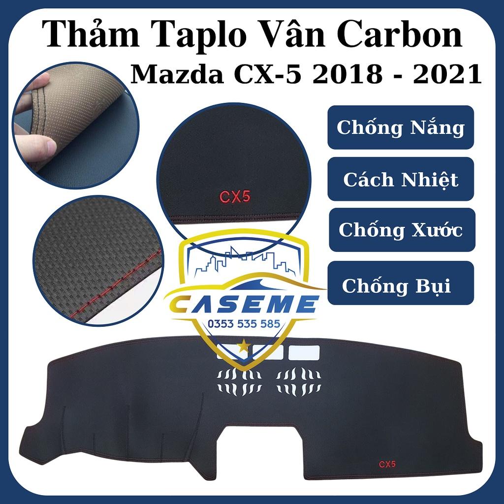 Thảm Taplo Da Vân Carbon Xe Mazda CX-5 2018 - 2021 Hàng Cao Cấp Có Chống Trượt