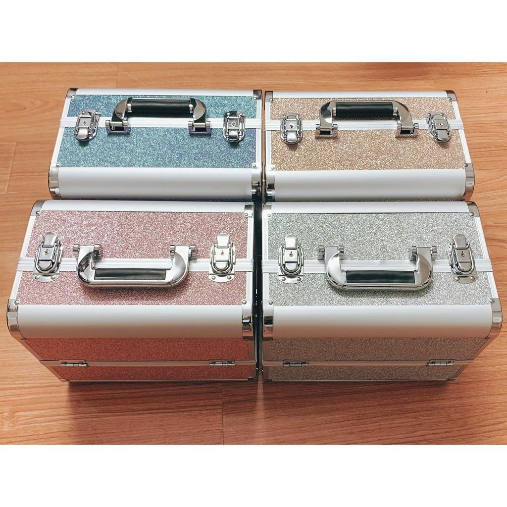 Cốp nhôm nhũ đựng đồ nail, mi, trang điểm