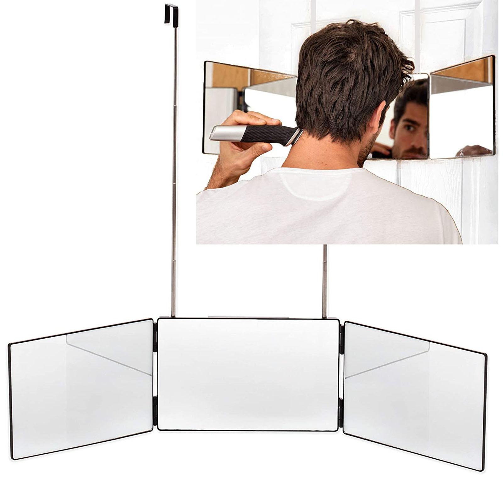 Self Hair Cutting Styling 3 Way Mirror Trifold Mirror Tools Make-Up Mirror