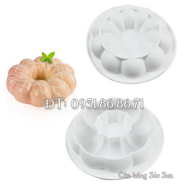 Khuôn silicon bí ngô tròn loại 21 cm - Mã số 1167