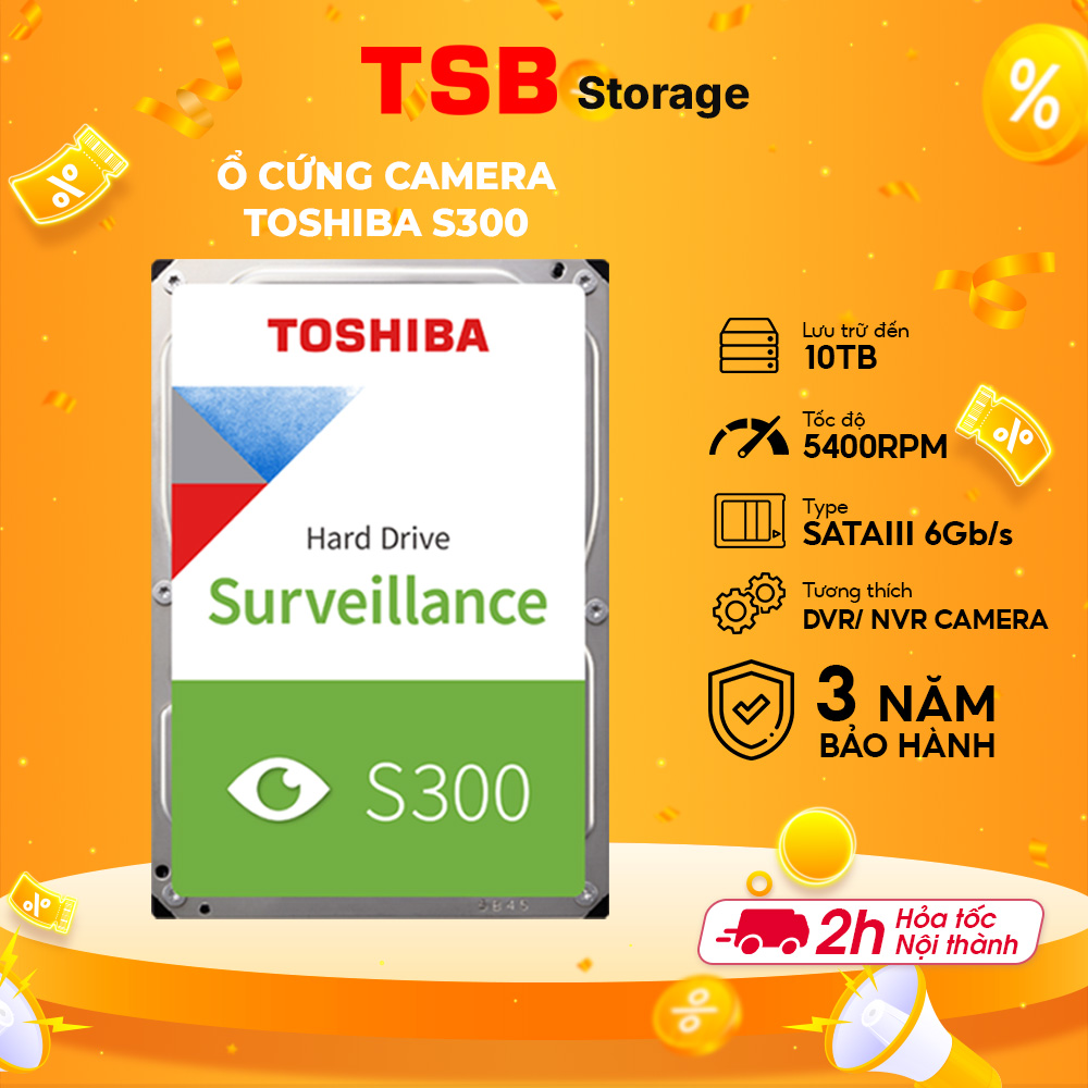 Ổ cứng Camera Toshiba S300 Hàng Chính Hãng - 6TB