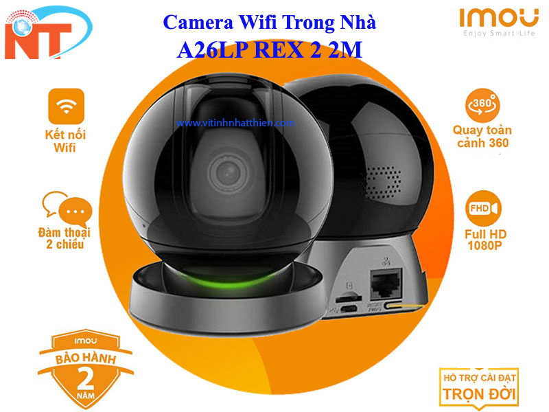 Camera WIFI Trong Nhà IMOU REX IPC A26LP FHD 1080P Xoay 360 độ đàm thoại 2 chiều - hàng chính hãng