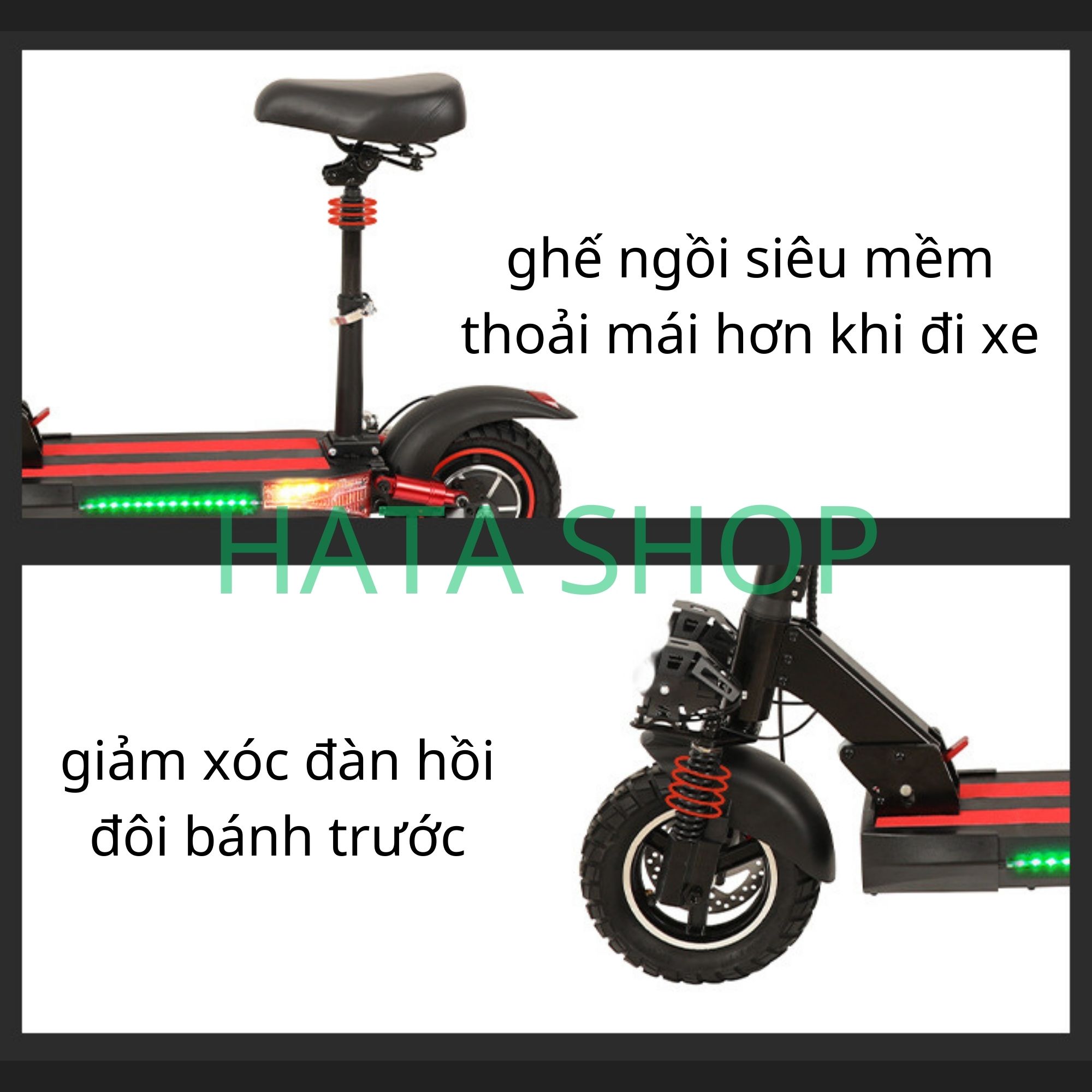 Xe Điện Thông Minh #HT01 bản PRO Electric Scooter Gấp Gọn Tốc Độ 35km/h khoảng Cách 35km Pin Sạc 48V10A Cao Cấp