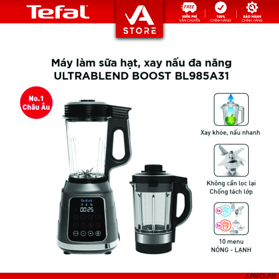 Máy làm sữa hạt, xay nấu đa năng Tefal BL985A31 1300W 1.75L- Hàng Chính Hãng