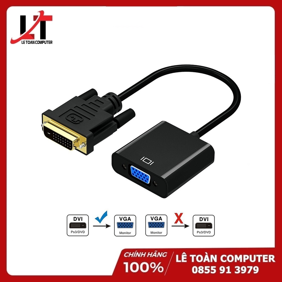 Cáp Chuyển Đổi VSP DVI-D 24+1 Sang Vga 25 Pin - Hàng Chính Hãng