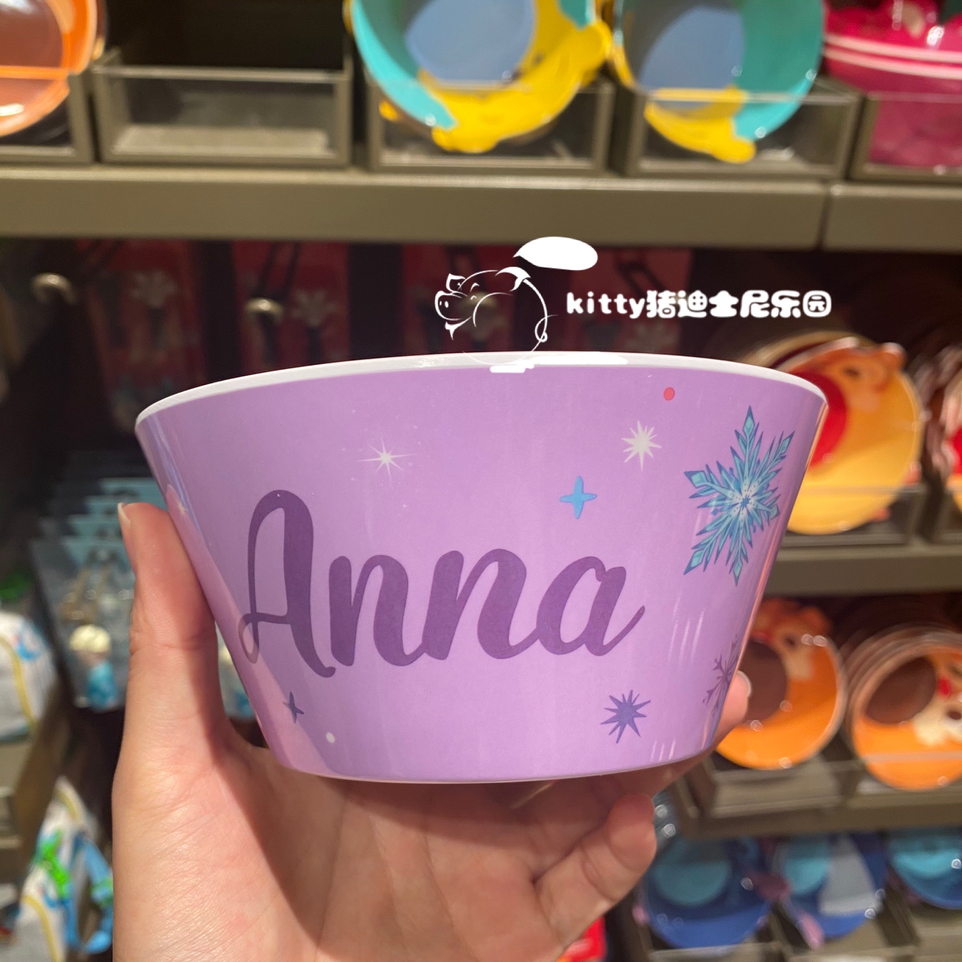 Chén ăn nhựa Melamine hình công chúa Anna Frozen 3D màu hồng cho bé gái - PDP2485H