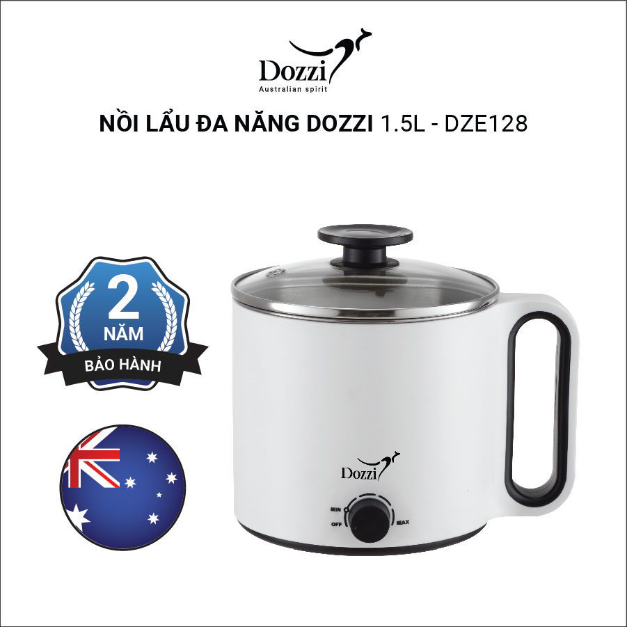 Nồi lẩu đa năng 1.5lít DZE128 Dozzi (Hàng chính hãng)