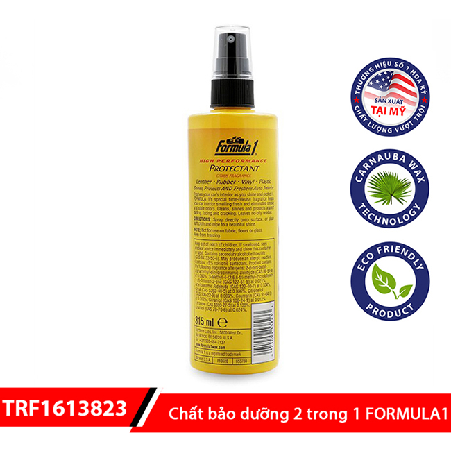 Chất Bảo Dưỡng Táp Lô, Ốp Chụp Mâm Nhựa 2 Trong 1 FORMULA Protectant StraWberry 315ml 613824 Hương