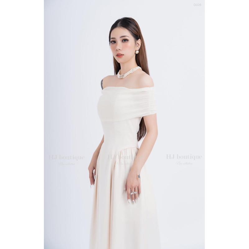 Đầm trễ vai hàn quốc -D28
