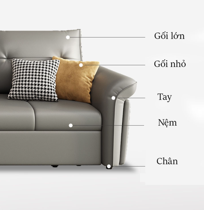 Sofa giường đa năng hộc kéo HGK-12 ngăn chứa đồ tiện dụng Juno Sofa KT 1m9