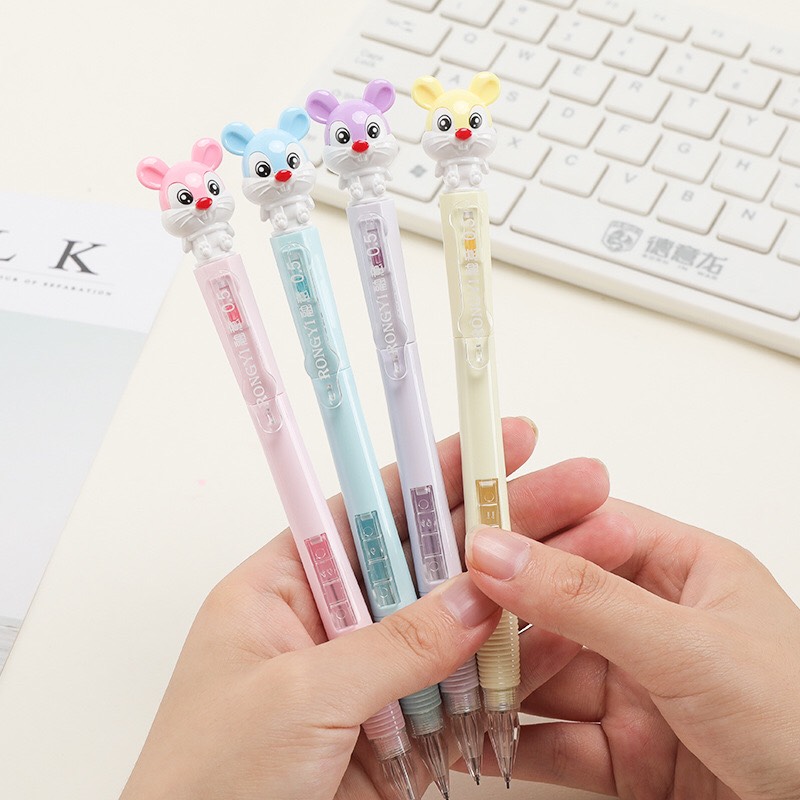 Combo 10 cây bút chì bấm ngòi 0.5/0.7mm loại tốt, nhiều mẫu mã đáng yêu