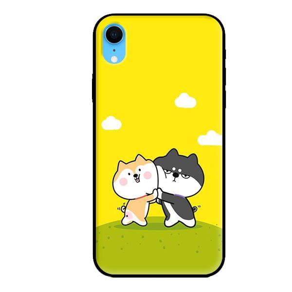 Ốp lưng cho iPhone XR Cún Vàng Và Đen - Hàng chính hãng