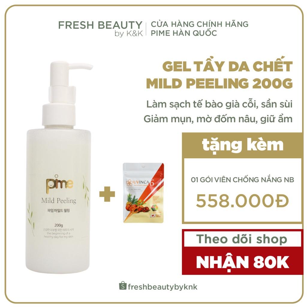 Gel tẩy tế da chết Pime Mild Peeling chứa dưỡng ẩm, sạch sâu, làm sáng, hỗ trợ giảm mụn 200g