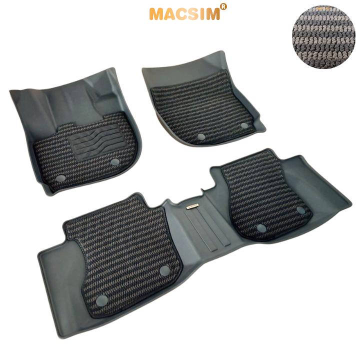 Thảm Lót Sàn 2 Lớp TPE Macsim City 2015+ Chuẩn Form, Bền, Không Mùi (sd3 xám đen ct)