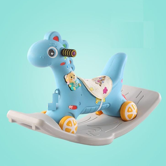 NGỰA BẬP BÊNH có BÁNH XE - KIÊM XE CHÒI CHÂN - có bộ phát nhạc