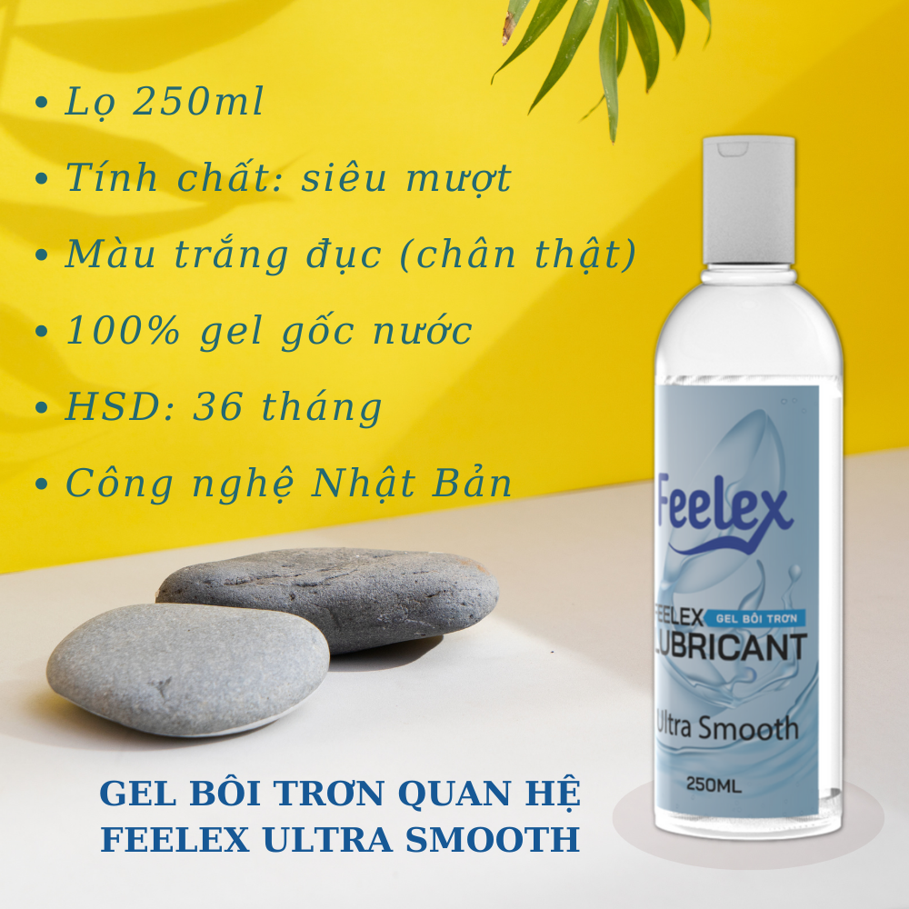 Gel bôi trơn quan hệ Feelexx Lubricant Ultra smooth  mát lạnh, gấp đôi độ trơn - Lọ 250ml