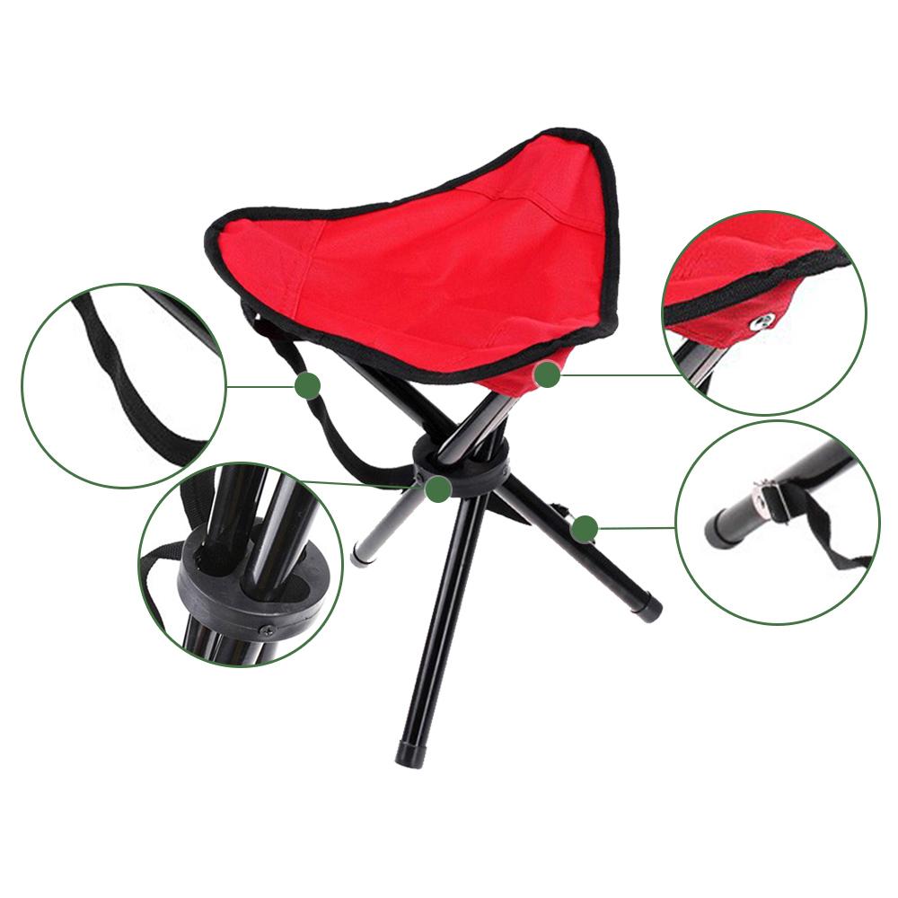 Ghế gấp ba chân di động để đi cắm trại, câu cá, dã ngoại