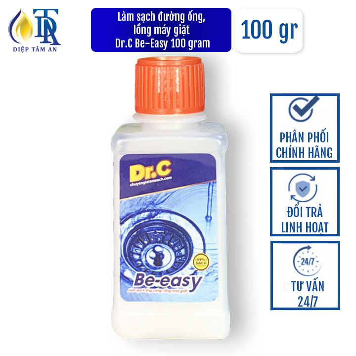 Làm sạch đường ống, lồng máy giặt Dr.C Be-Easy 100 gram