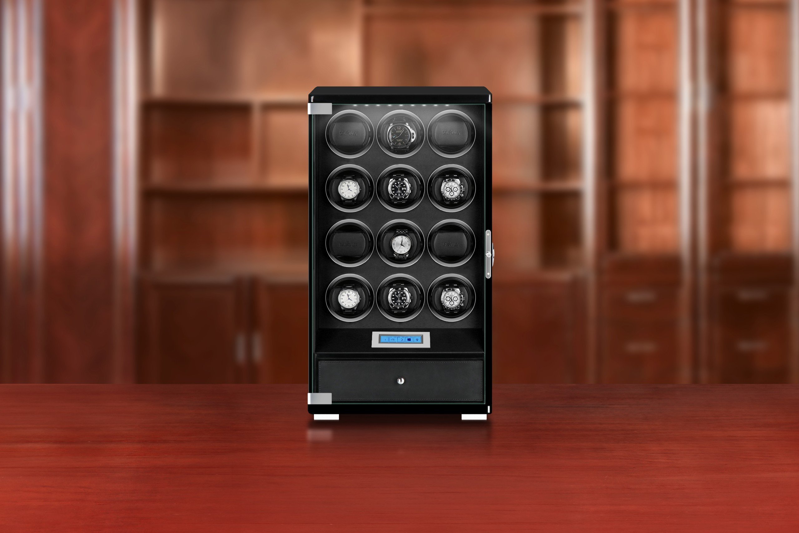 HỘP XOAY CHÍNH HÃNG DRIKLUX D12 KHÓA VÂN TAY- XOAY 12 ĐỒNG HỒ