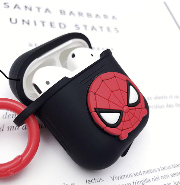 Bộ 5 phụ kiện bảo vệ airpods (vỏ airpods - airpods case ) phong cách Spider Man – Người Nhện