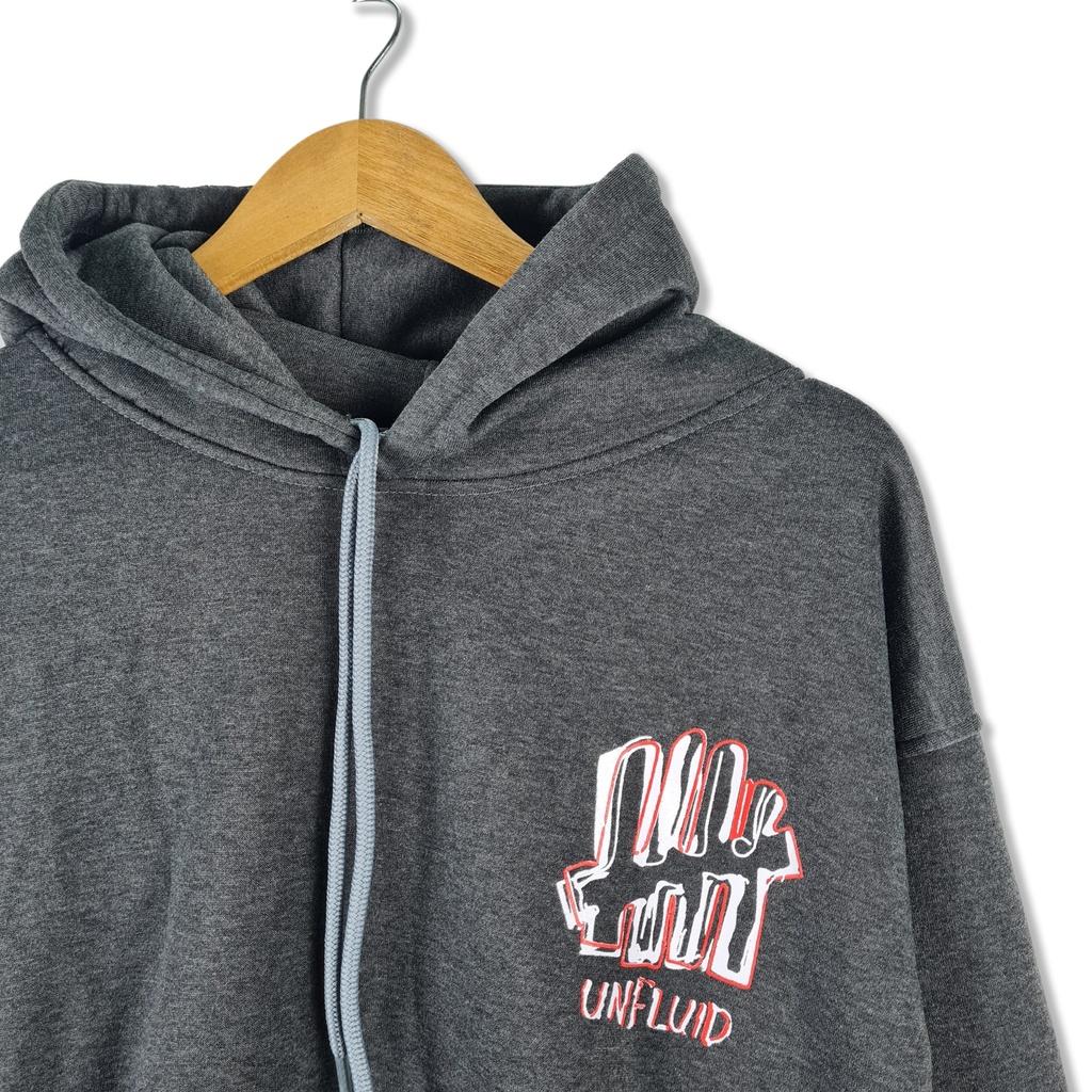 Áo khoác nỉ có mũ 2 lớp SAM CLO - HOODIE chui freesize form rộng nam nữ unisex mặc cặp - couple in chữ UNFLUID