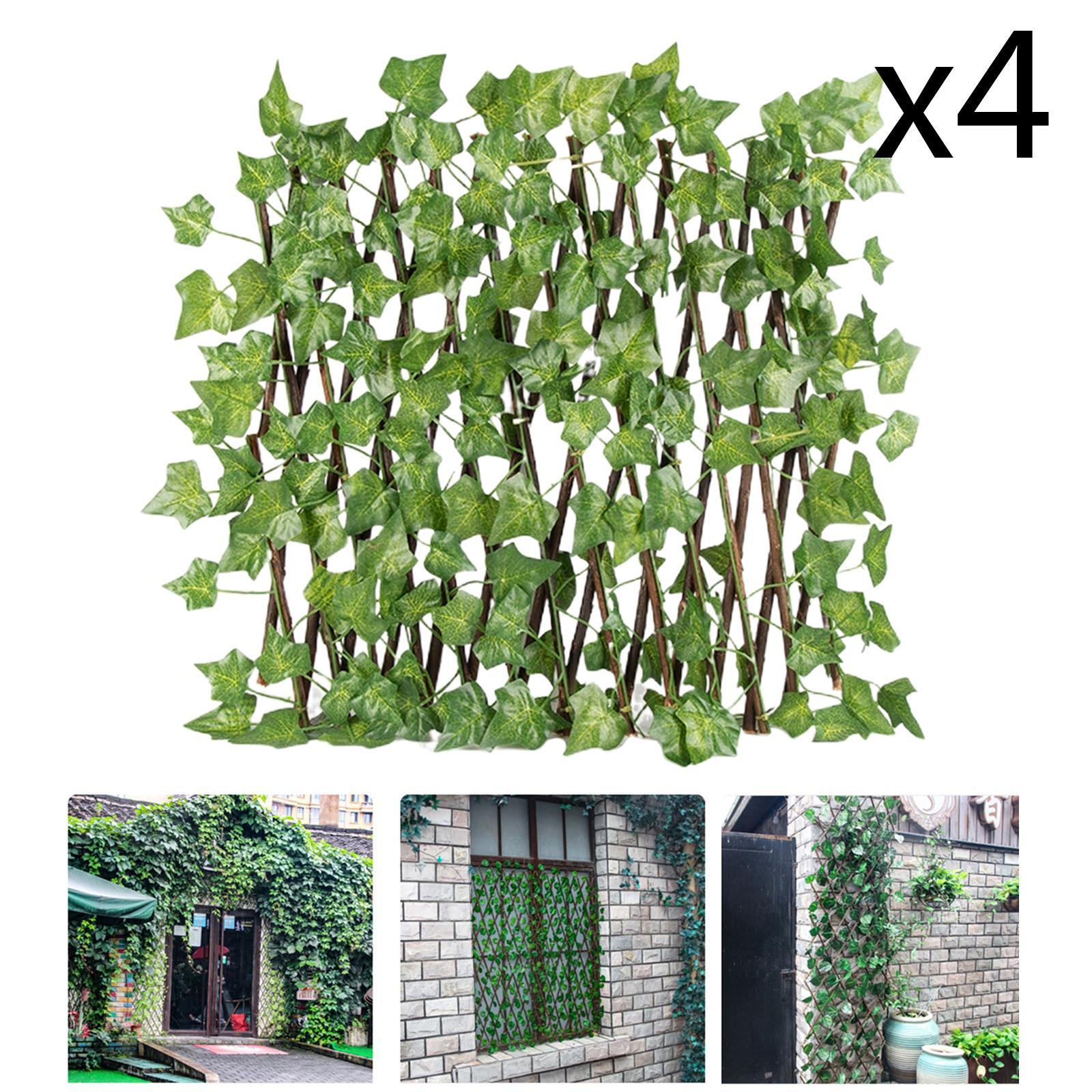 4x Retractable Garden Fence Privacy Screen Outdoor Sweet Potato Leaves