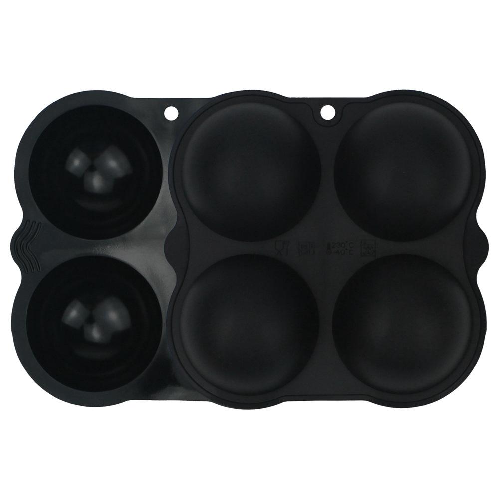 Khuôn Làm Bánh 4 Ô Hình Bán Cầu Bằng Silicon