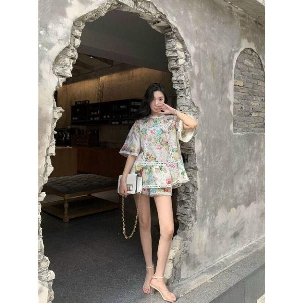 SÉT BỘ SHORT XÔ REN HOA