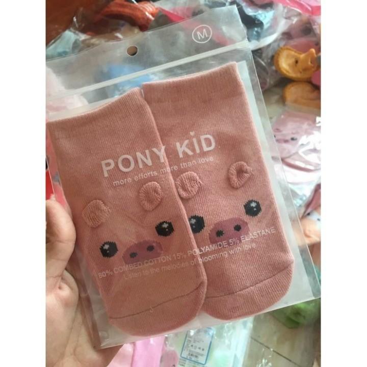 Tất Pony Kids cao cổ, chống trượt( 1 đôi)