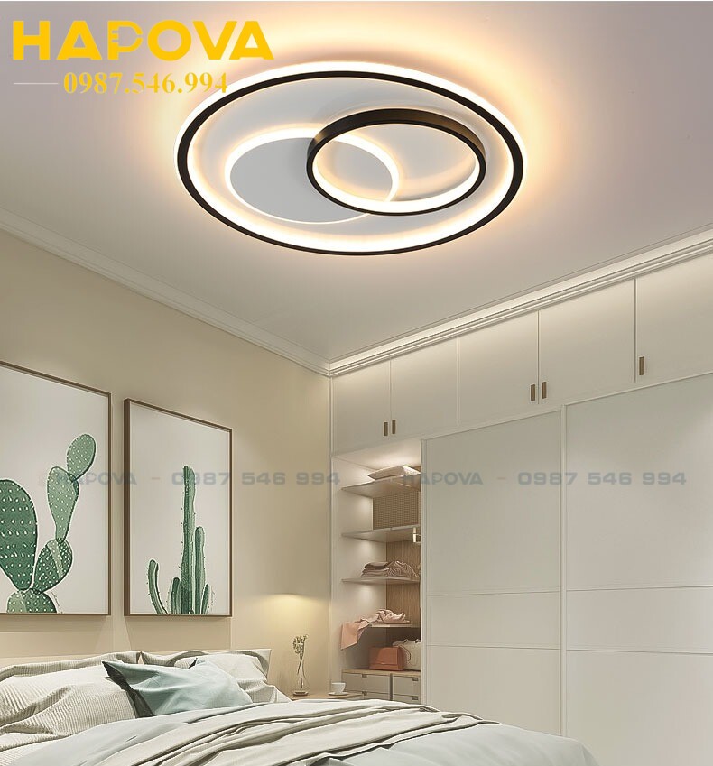 Đèn trần LED 1025 hiện đại hình tròn 3 chế độ ánh sáng + Tặng kèm điều khiển từ xa