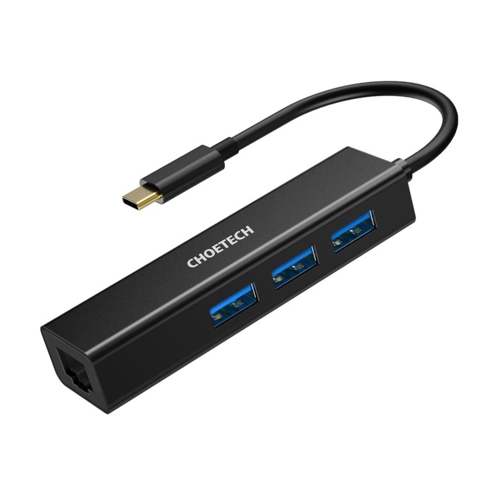 Cáp 4-In-1 USB-C sang RJ45 Adapter Choetech HUB-U02