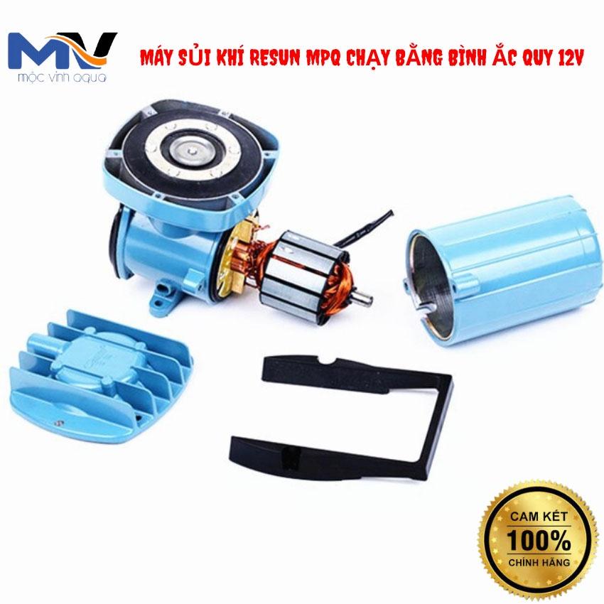 Máy sủi oxy Resun MPQ-902/MQP-903/MQP-904/MQP905/MQP-906/MPQ-907 chạy bằng bình Ắc Quy 12V