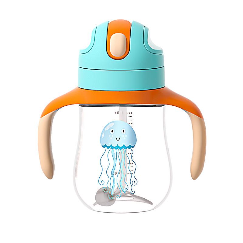 160ML Trẻ Em Nước Kid Cup Không Chứa BPA Chắc Chắn Cho Ăn Sippy Cup Nước Bằng Ống Hút Cho Bé máy Bay Huấn Luyện Cốc Silicon Ống Hút