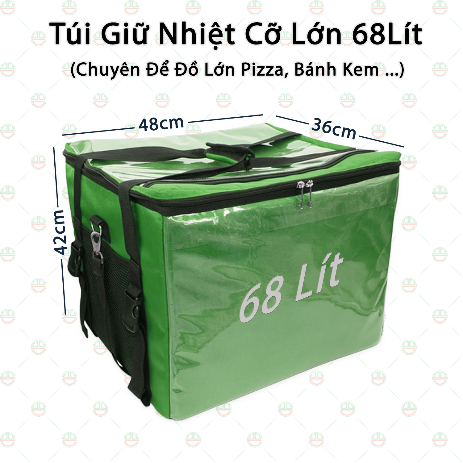 Túi Giao Hàng Giữ Nhiệt Cỡ Lớn 68 Lít KhoNCC Hàng Chính Hãng - Phù Hợp Bánh Kem Sinh Nhật Pizza - KKT-TGN-68L-D (Nhiều màu)