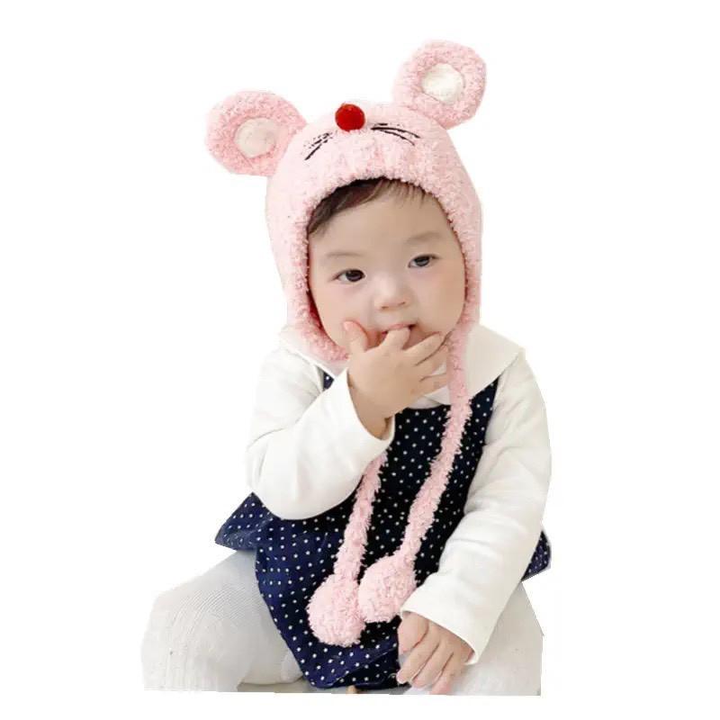 Mũ gấu cho bé, mũ len giữ ấm mùa đông cho bé cực ấm, siêu đáng yêu - HOT