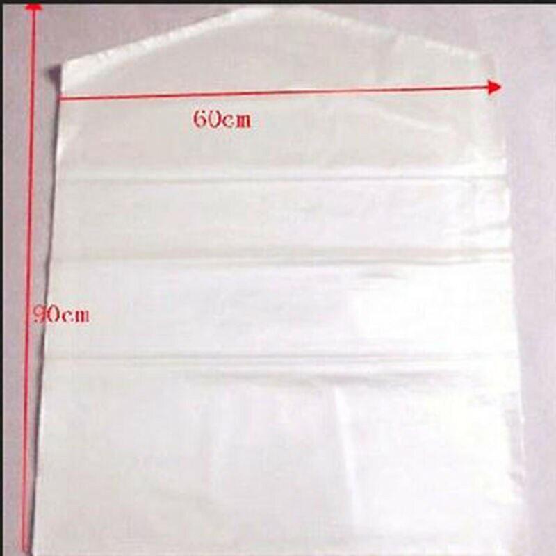 20x Dress Clothes Garment Suit Cover Bags Dustproof Storage Plastic Protector US