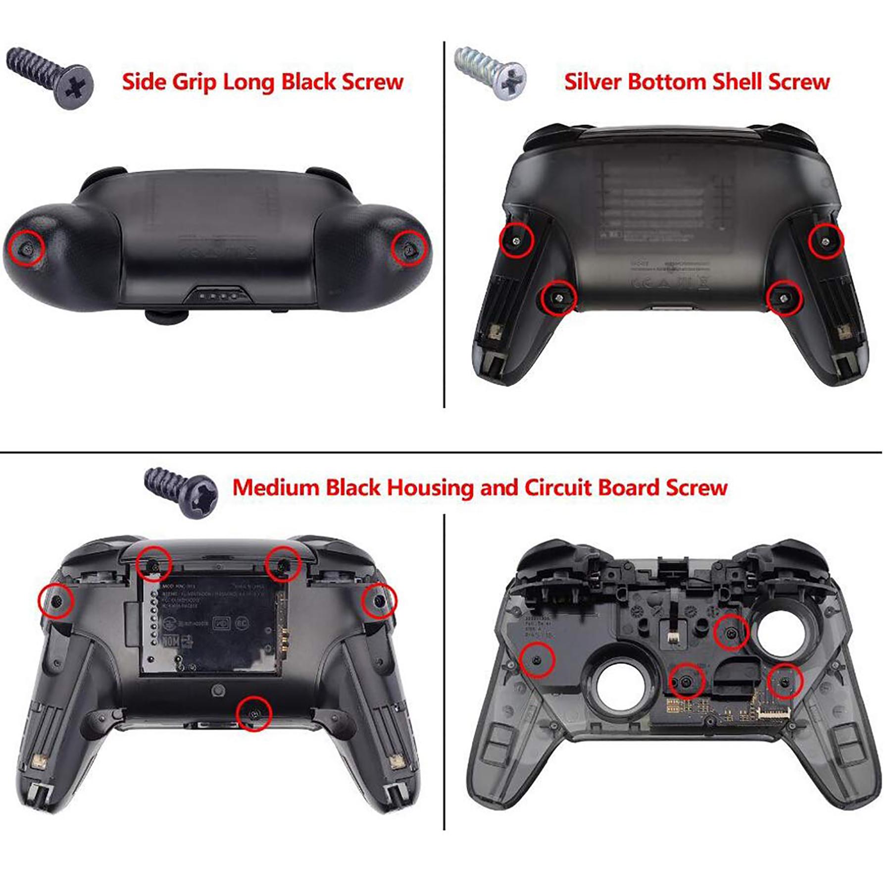 Tấm che mặt eXtremeRate Tấm ốp lưng Vỏ vỏ có tay cầm Thay thế cho Bộ điều khiển Nintendo Switch Pro Màu sắc: Đỏ