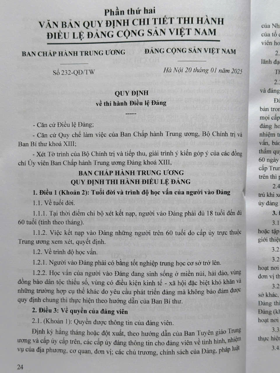Sách Điều Lệ Đảng Cộng Sản Việt Nam - Văn Bản Quy Định Chi Tiết Thi Hành (V2565T)