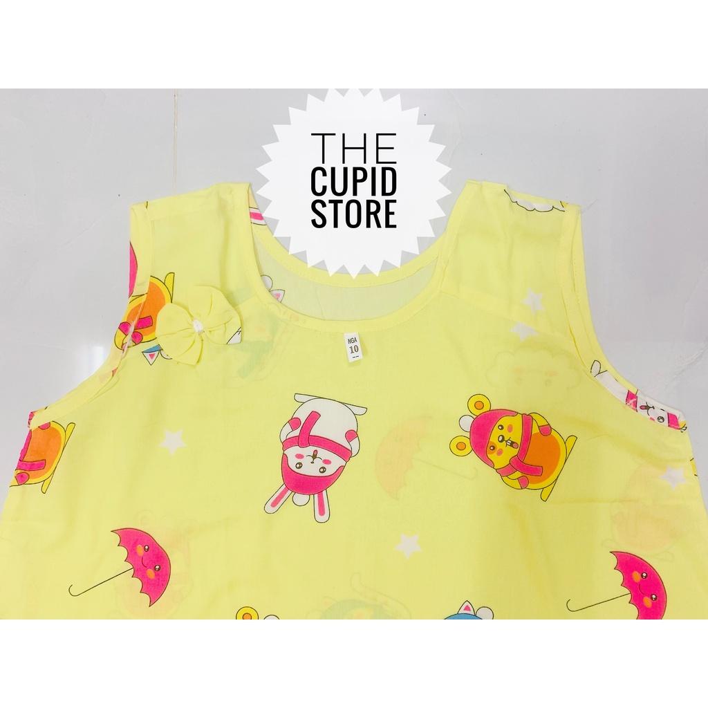 Đồ bộ chất liệu tole lanh 2 da loại 1 cho bé gái từ 7-10 kg - The Cupid Store