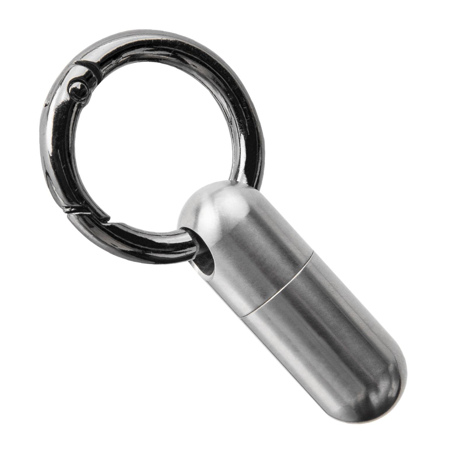 Titanium  Case  Holder  Fob Pendant Metal Tube Small  Box Keychain  Bottle for Traveling Hiking Camping Pocket Men Women