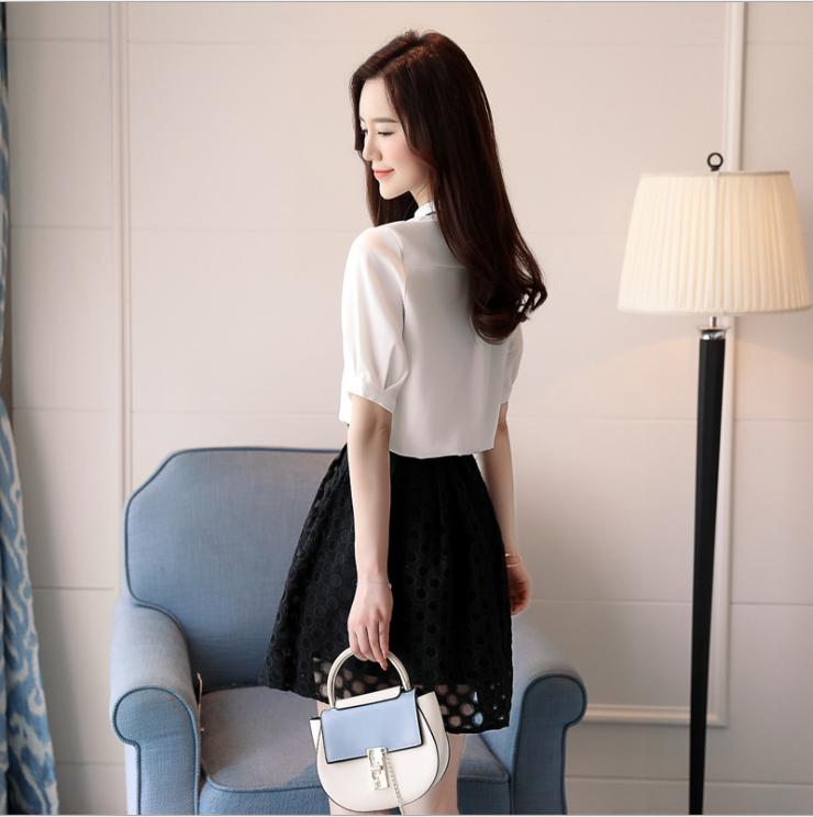Sơ mi nữ kèm dây cột nơ xinh DV45
