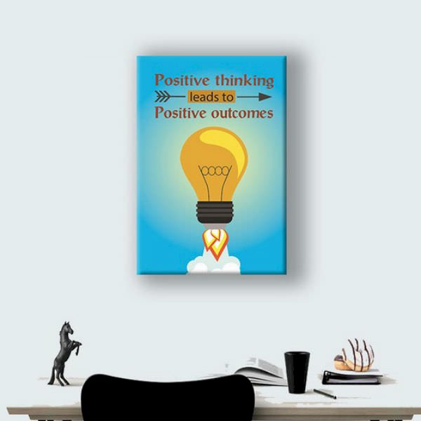 Tranh Tạo Động Lực &quot;Positive Thingking Leads To Positive Outcomes&quot; - W089