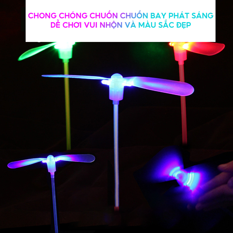 Chong Chóng Bay 2 Cánh Có Đèn Led Phát Sáng Chuồn Chuồn Bay Đồ Chơi Trẻ Em