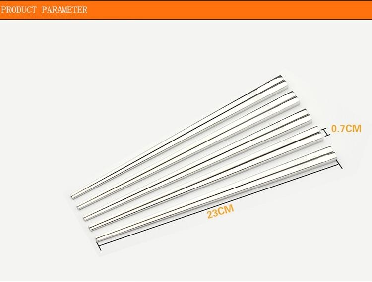 Set 2 đôi đũa inox 304-23x0.7cm 30g