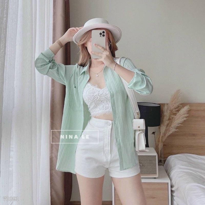 ÁO SƠ MI GÂN FORM RỘNG