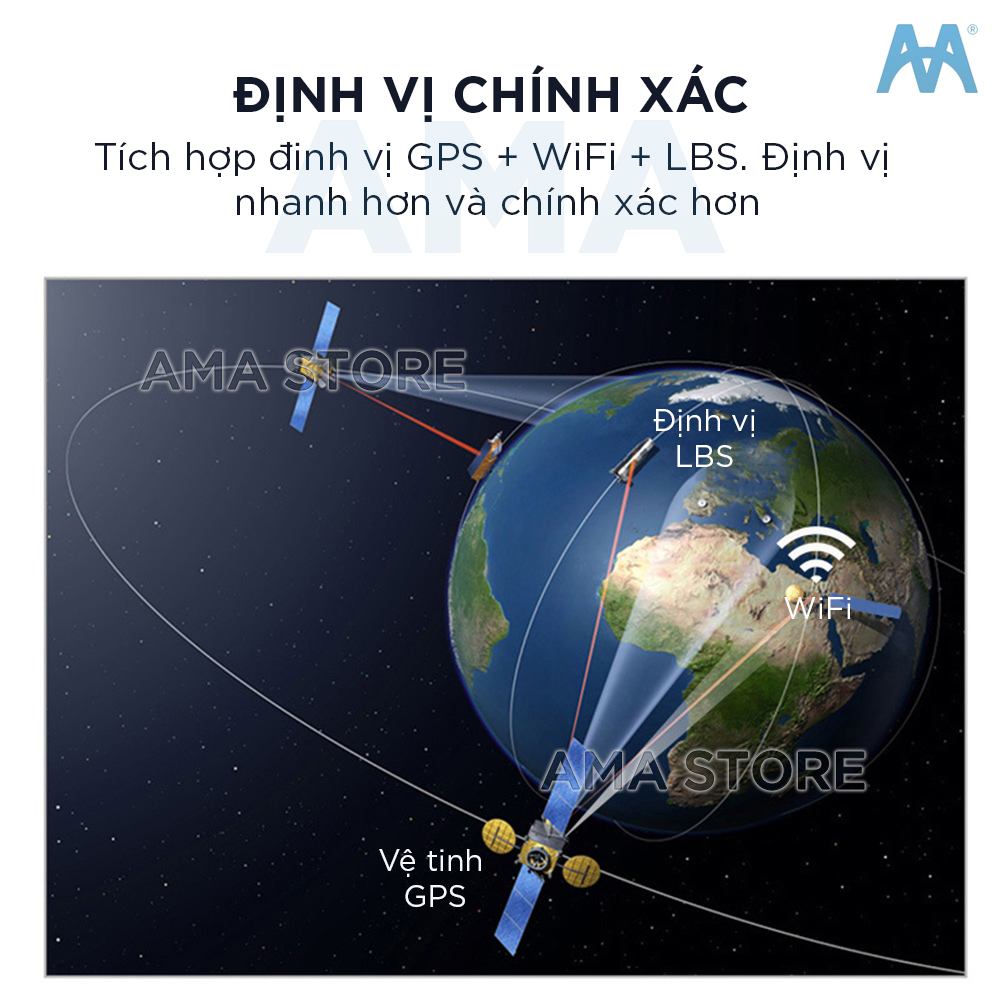 Thi.ết bị định vị GPS, Wifi Q08 mini App Miwitracker Độ chính xác cao Hàng nhập khẩu