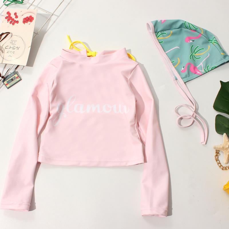 Cô Gái Hai Miếng Phù Hợp Với Đồ Bơi Trẻ Em Tay Dài Đi Biển 2-10 Năm Kid Dễ Thương Đồ Bơi Plus Kích Thước Cho Bé Tắm phù Hợp Với