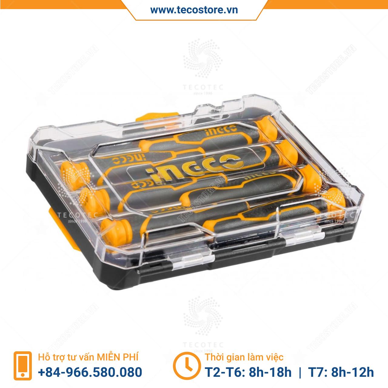 Bộ 7 tua vít đồng hồ INGCO HKSD0718