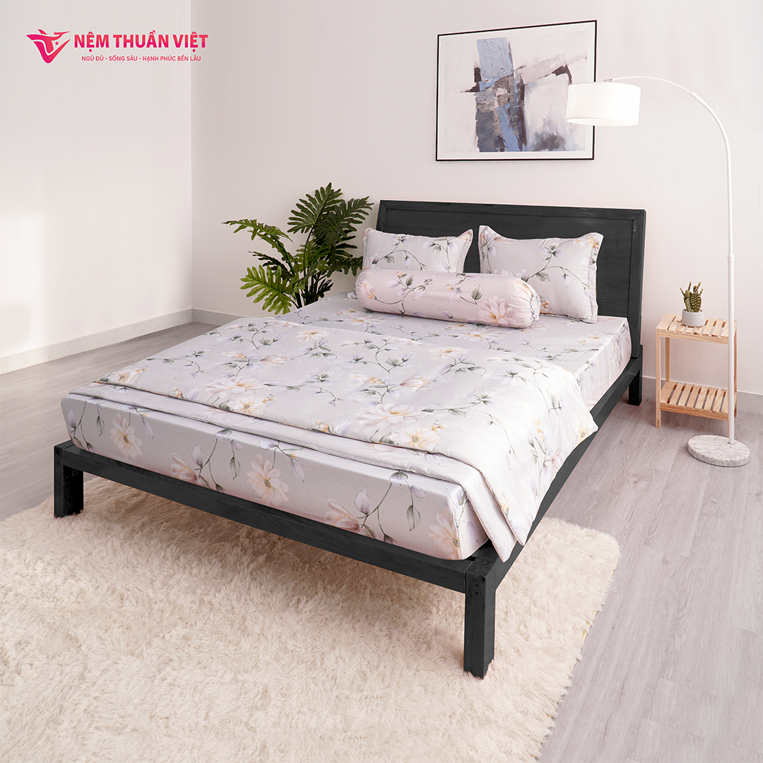 Chăn Mền Tencel Thuần Việt Cao Cấp - Xám TC24 - Kích Thước 180x200